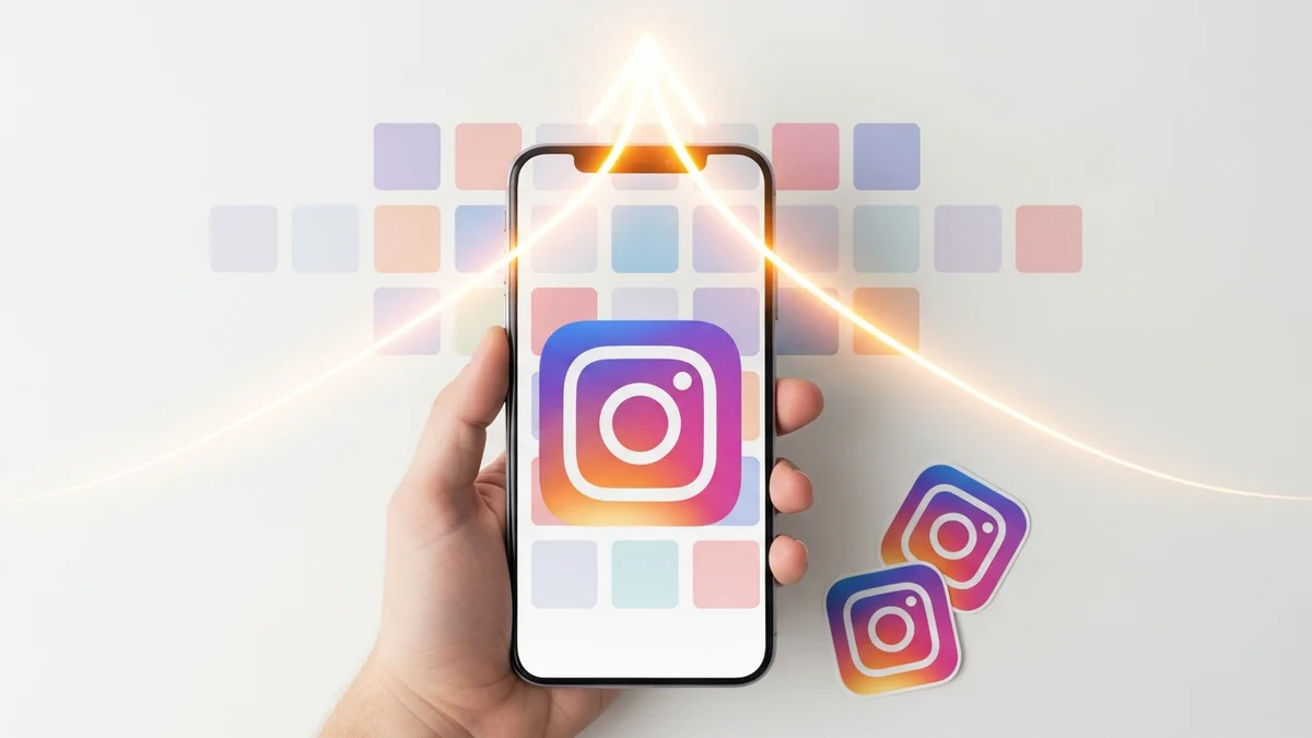 Ilustração representando algoritmo instagram 2026: como aparecer mais — artigo do blog givanildo.com.br