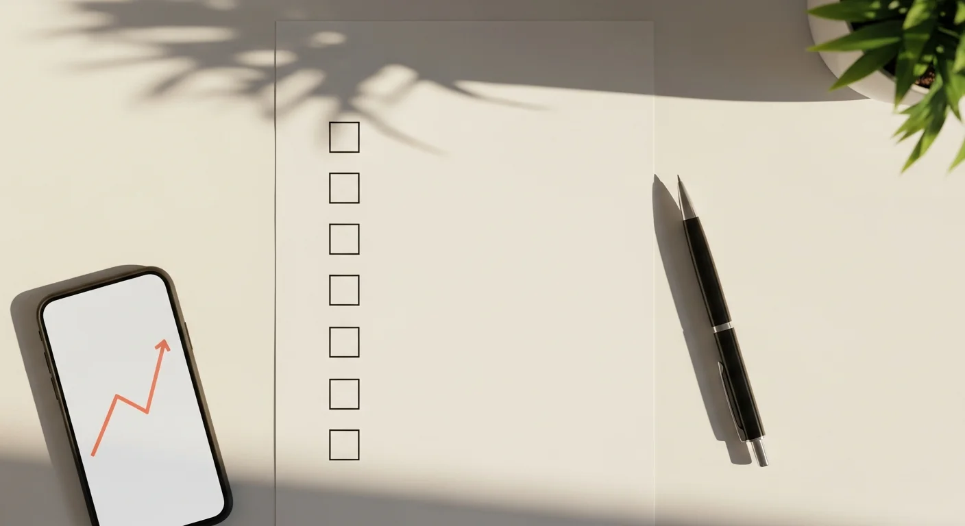 Prancheta com três marcações de verificação, representando checklist de ações imediatas